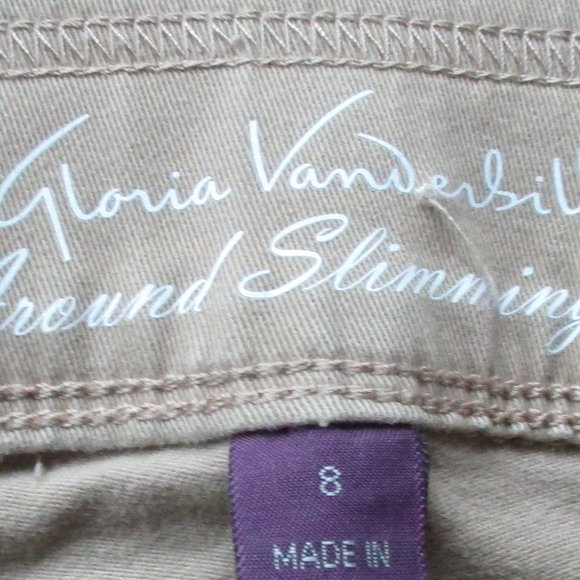 Very Comfortable Stretch Khaki Capris Size 8 - Picture 5 of 7